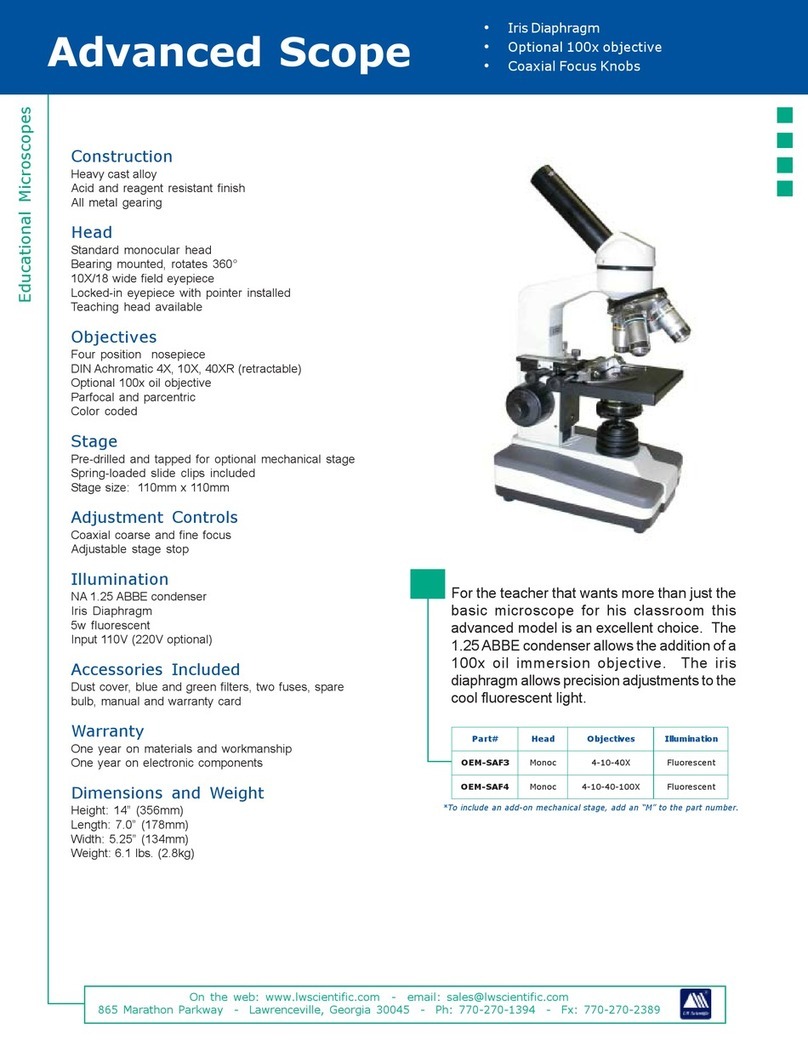 LW Scientific Advanced Scope OEM-SAF3 User manual
