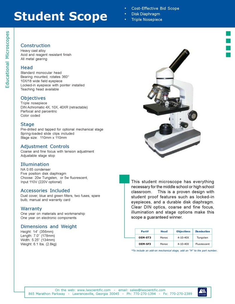 LW Scientific Student Scope OEM-SF3 User manual