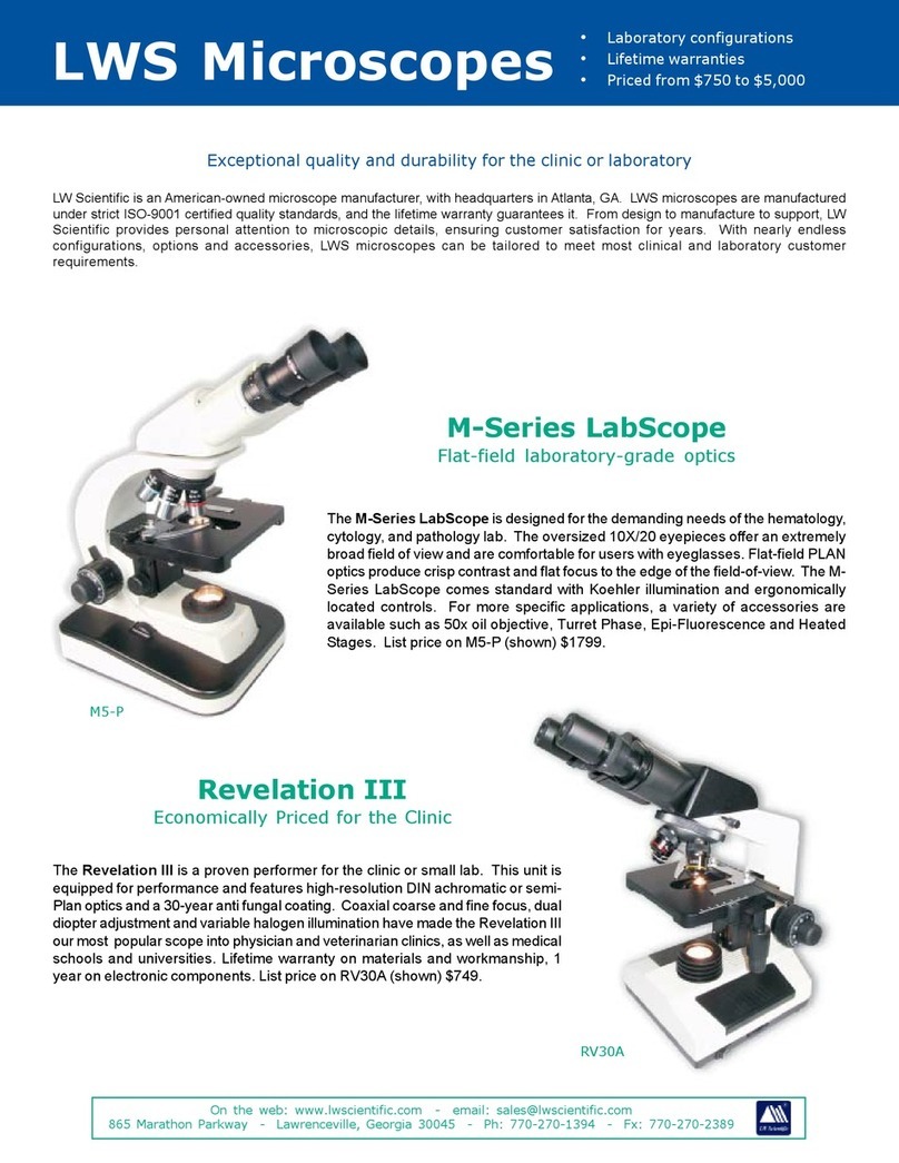 LW Scientific Revelation III LED Owner's manual