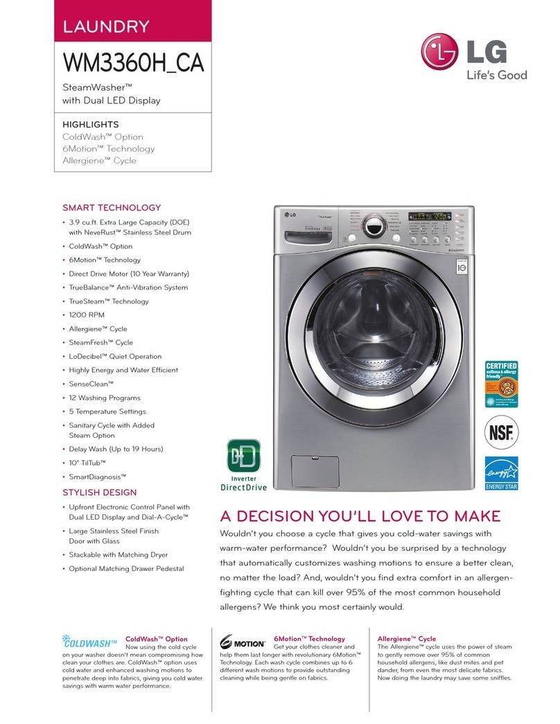 LG WM3360H Series User manual