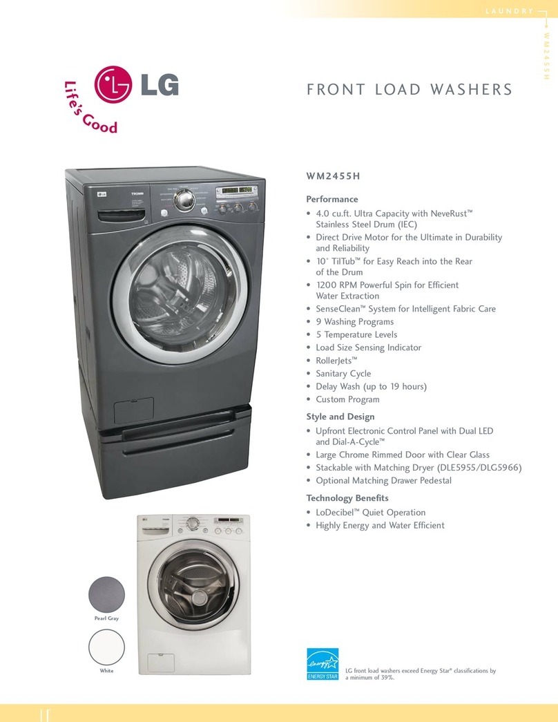 LG WM2455H Series User manual