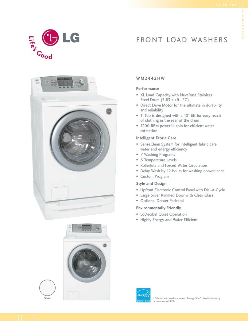 LG WM2442H Series Specifications