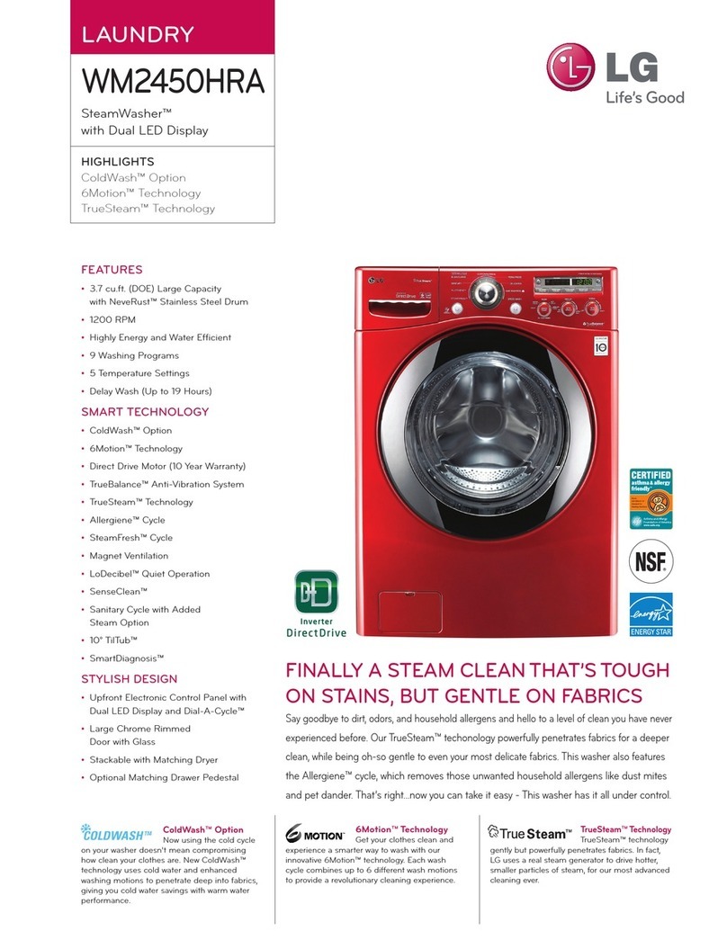 LG WM2450H Series Specifications
