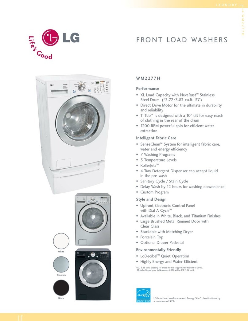 LG WM2277H Series User manual