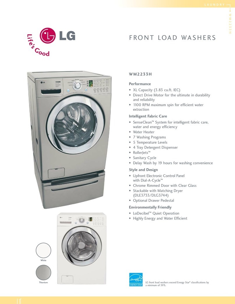 LG WM2233H Series User manual