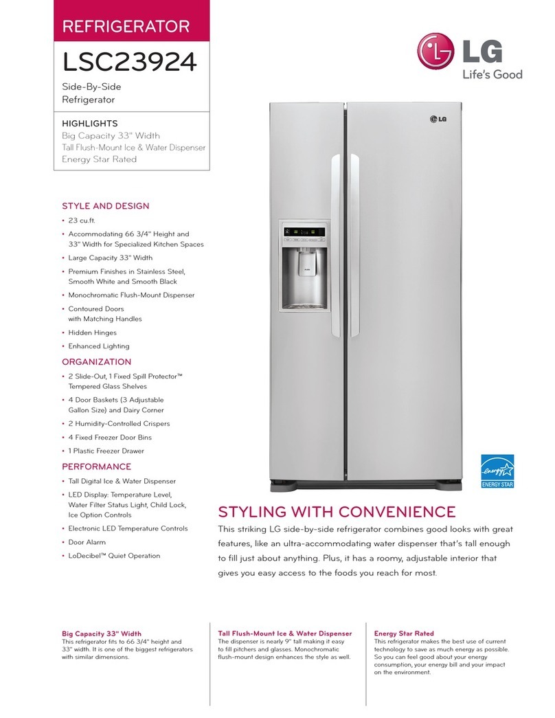 LG LSC23924 Series Specifications