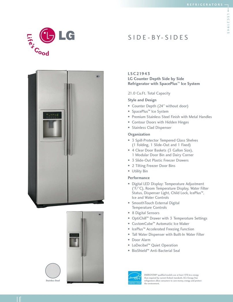 LG LSC 21943ST Specification sheet