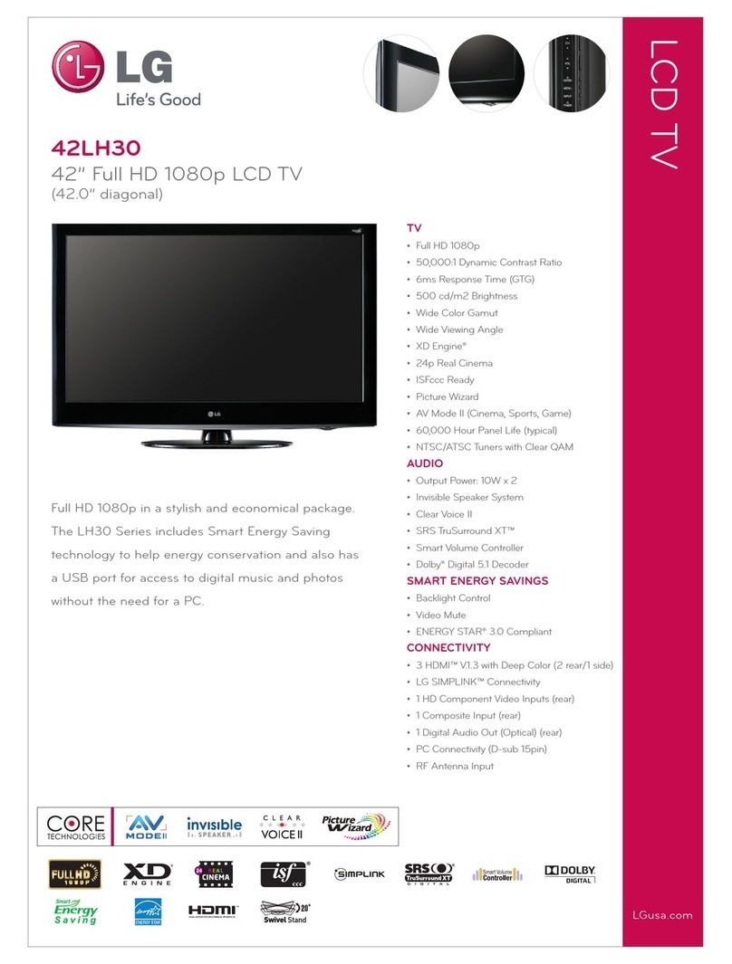 LG 42LH30 Series Specifications