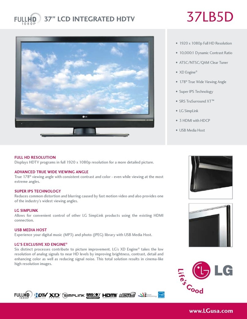 LG 37LB5D Specifications