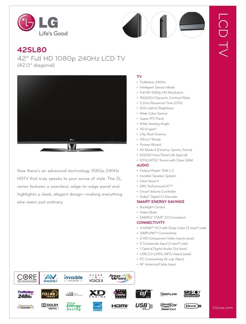 LG 42SL80 Series User manual