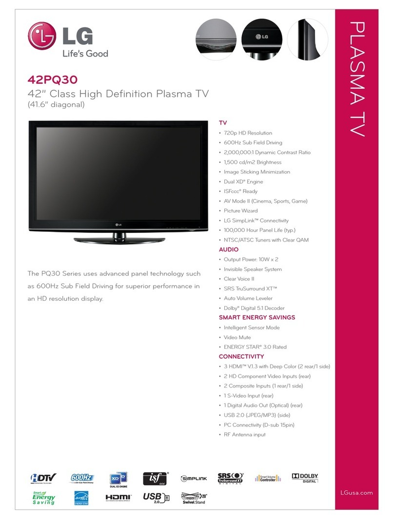 LG 42PQ30 Series User manual