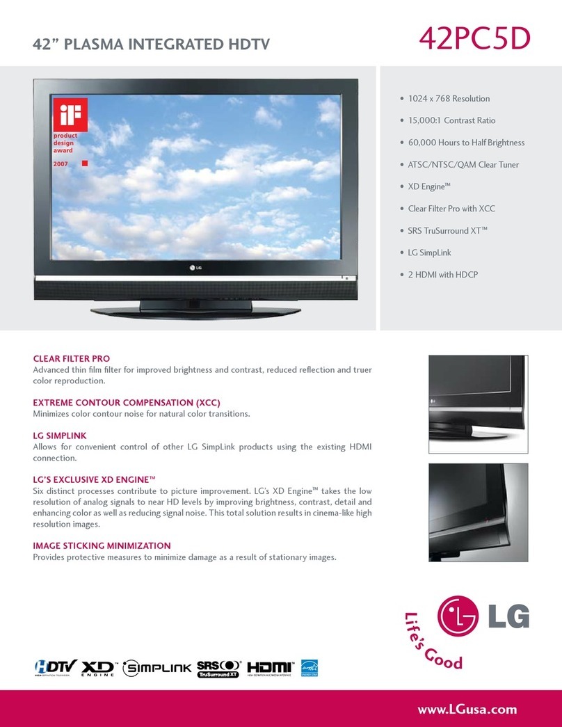 LG 42PC5D Series Specifications