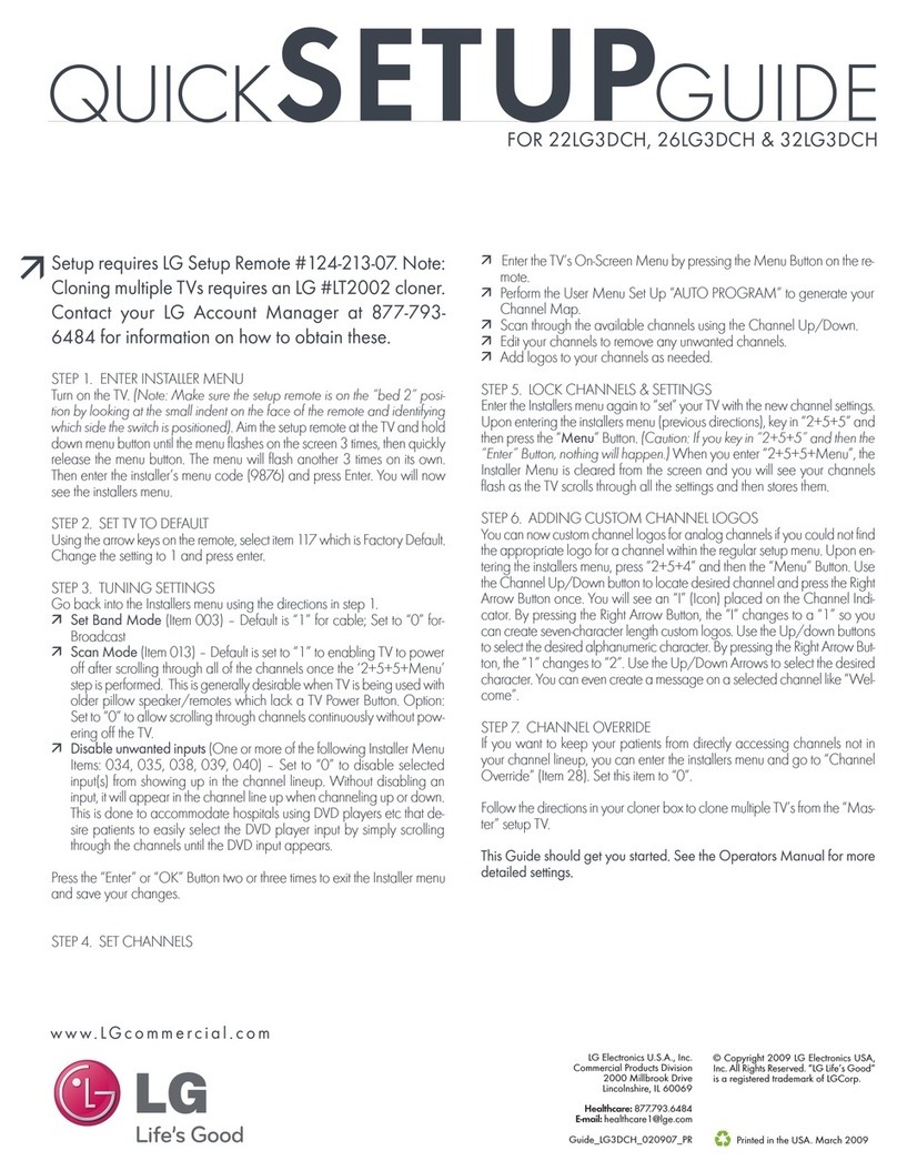 LG 26LG3DCH User manual