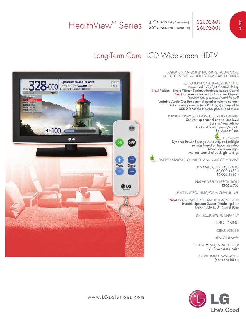 LG HealthView 26LD360L User manual