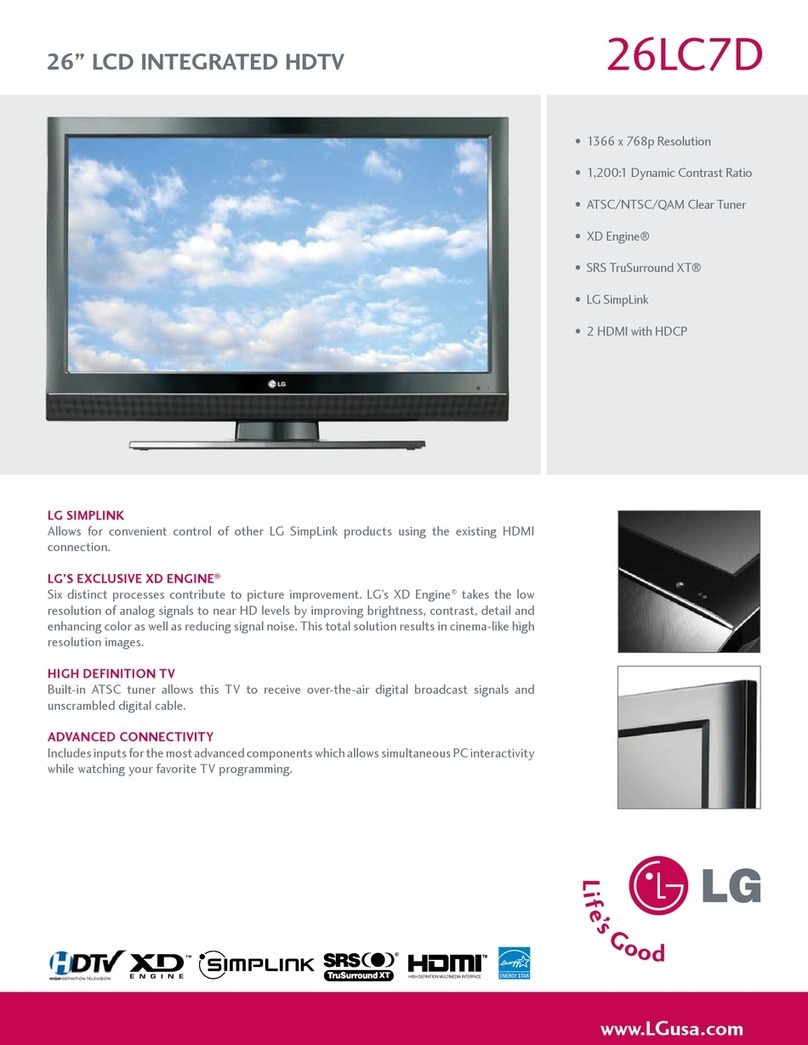 LG 26LC7D Series User manual