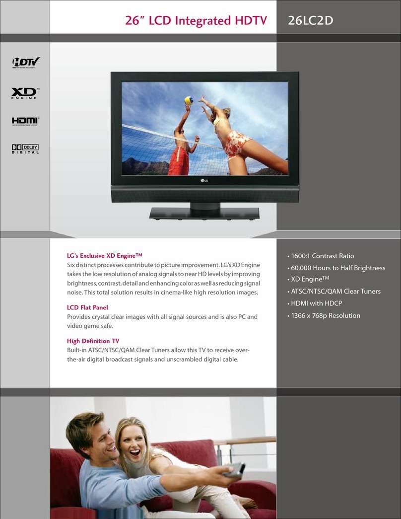 LG 26LC2D Specifications
