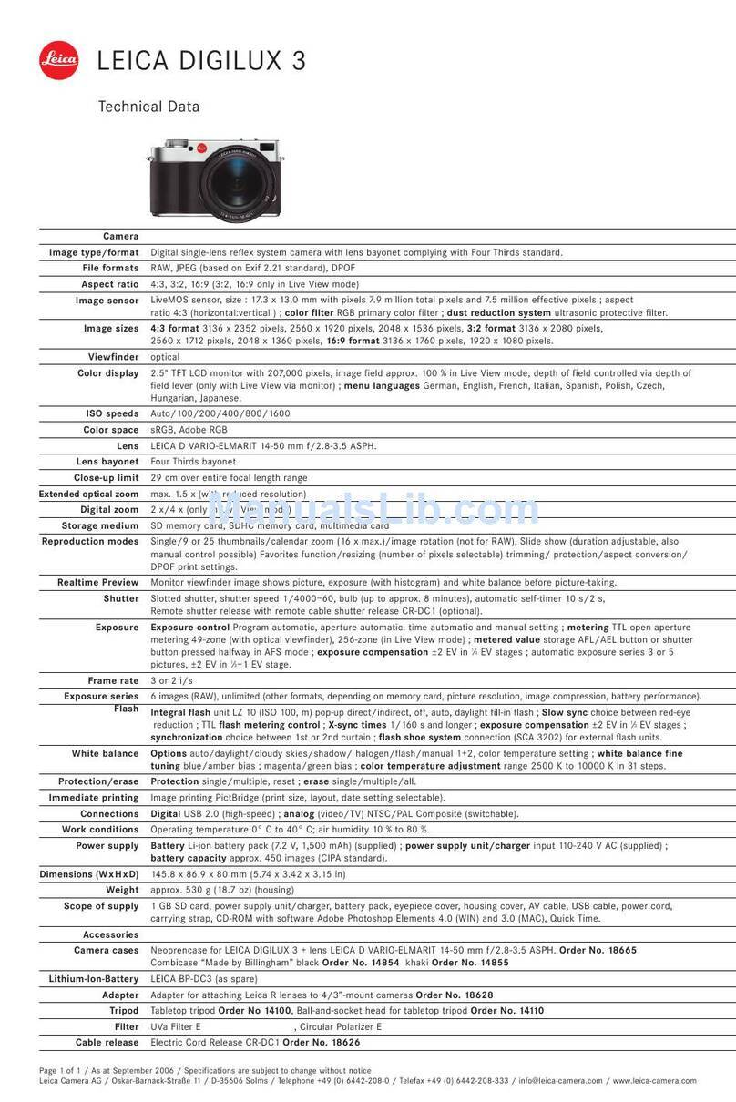 Leica Digilux 3 User manual