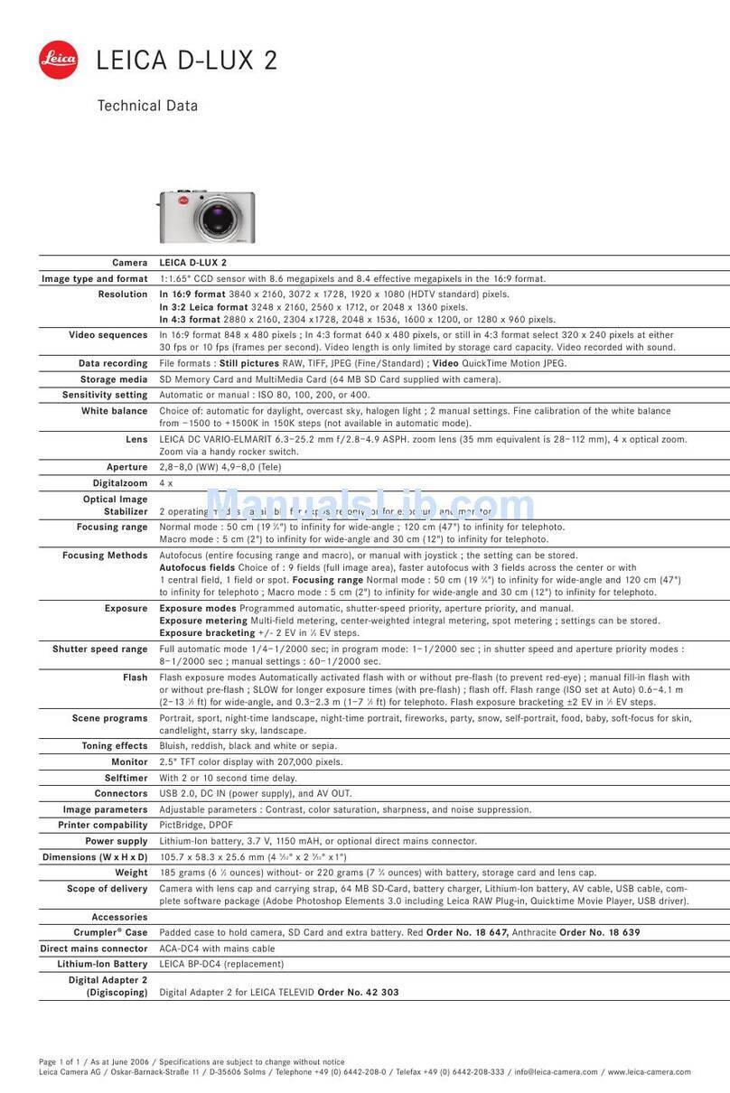 Leica D-Lux 2 Specifications