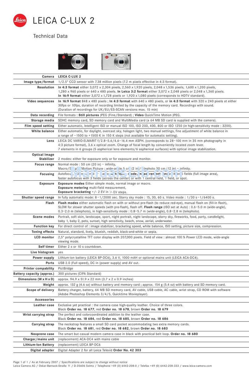 Leica C-Lux 2 User manual