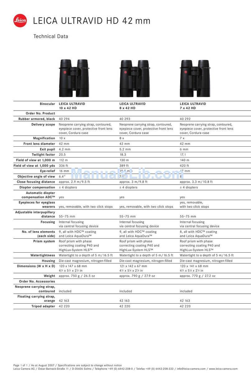 Leica Ultravid 10x42 HD User manual
