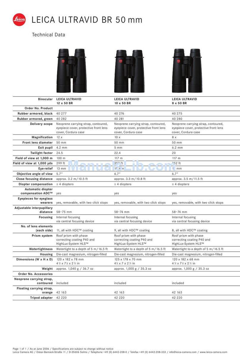 Leica Ultravid 50 Specifications