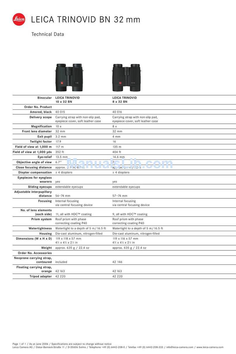 Leica Trinovid 32 Specifications