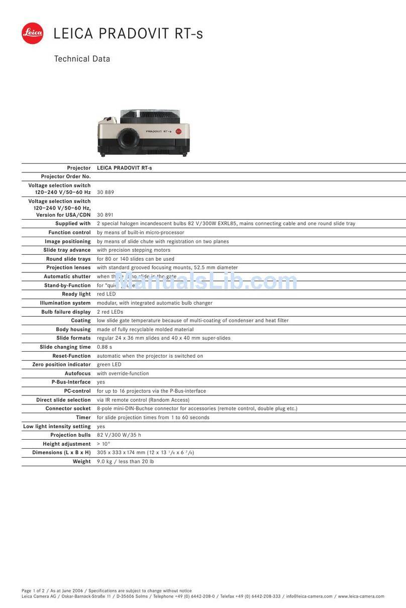 Leica PRADOVIT RT-s Specifications