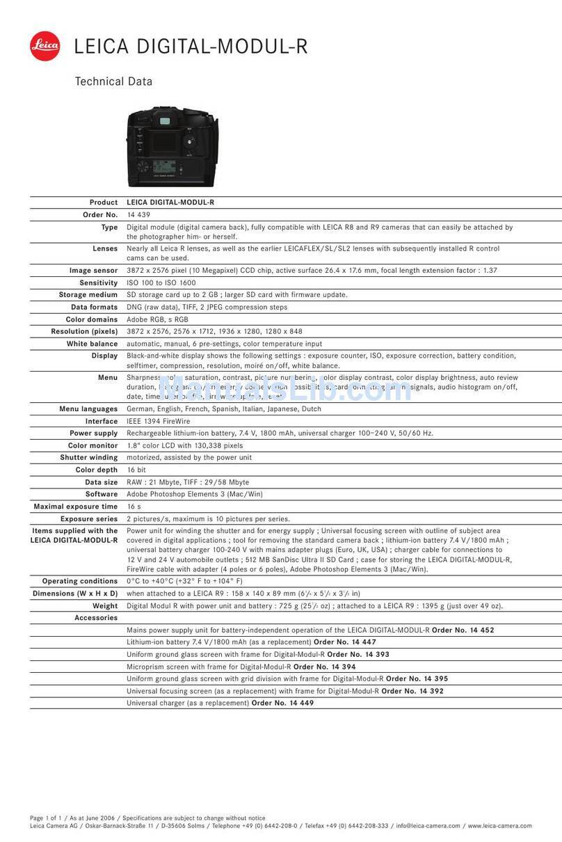 Leica R9 User manual