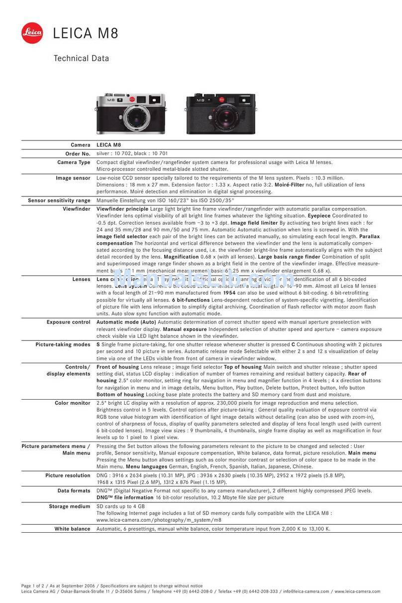 Leica M8 Instruction manual Leica M8 Instruction manual