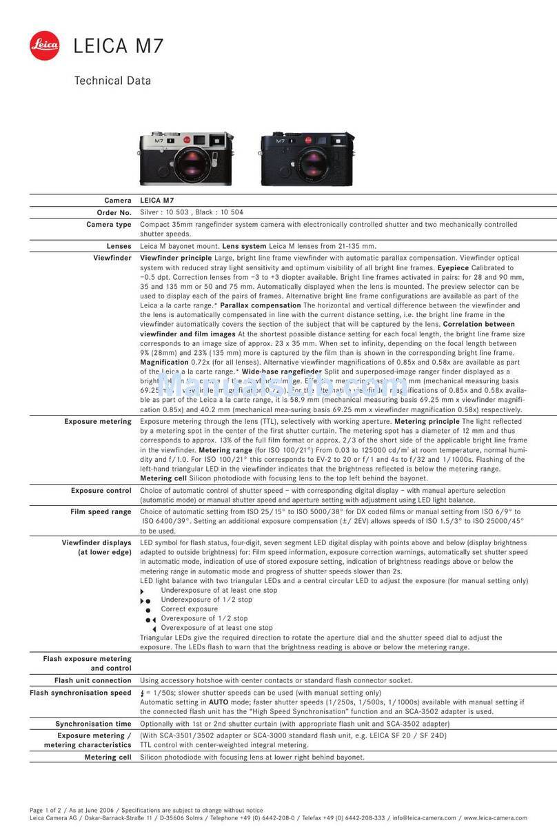 Leica M7 Instruction manual