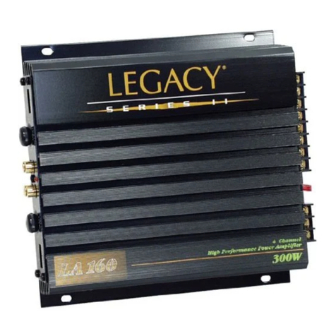 Legacy LA 160 User manual Legacy LA 160 User manual