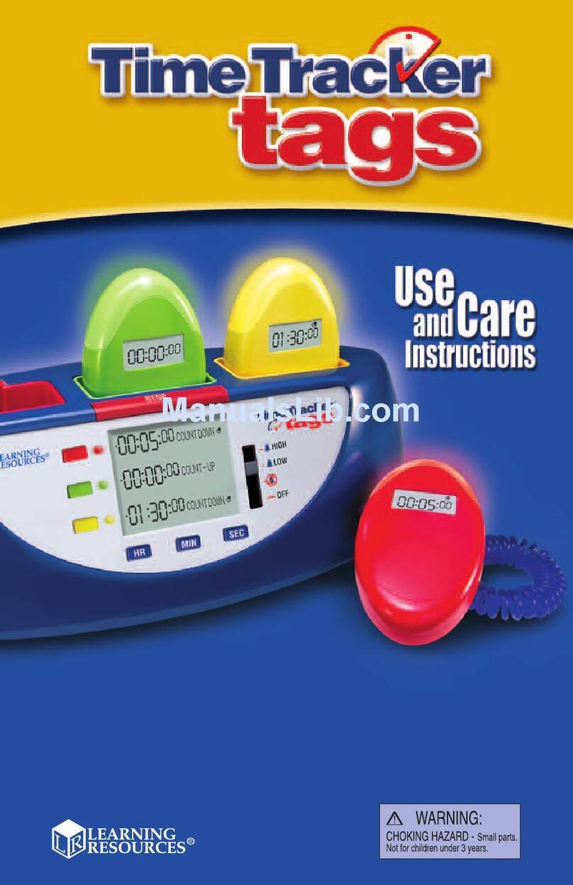 Learning Resources Time Tracker LER6999 Quick reference guide