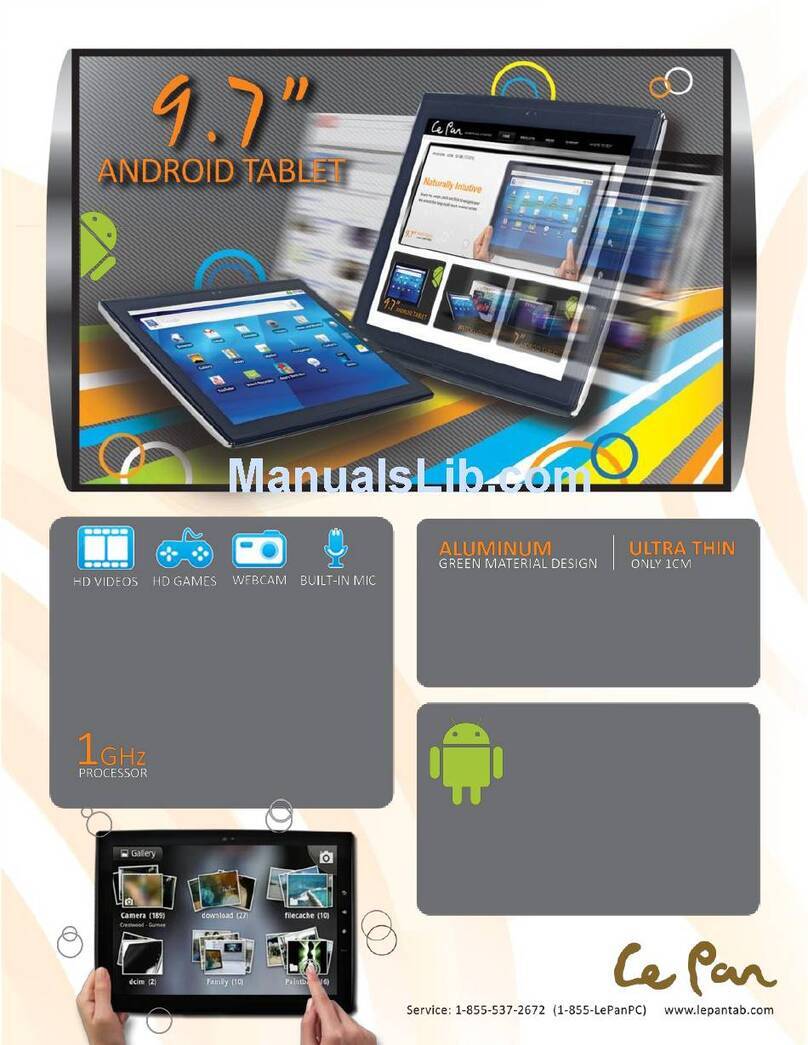 Le Pan TC 970 User manual