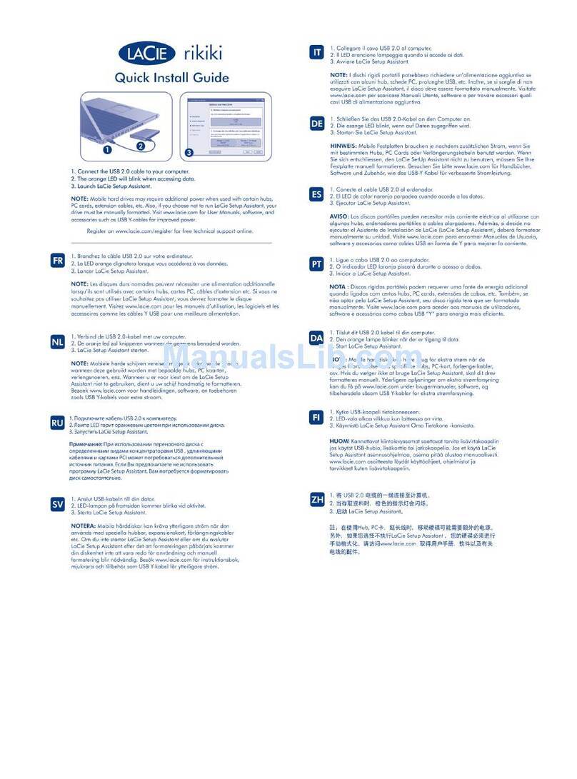 LaCie rikiki 301907 Quick install guide