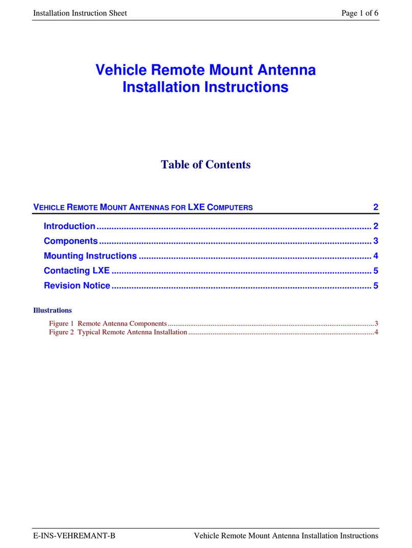 LXE MX3 User manual