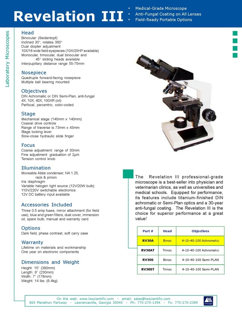 LW Scientific Revelation III LED User manual