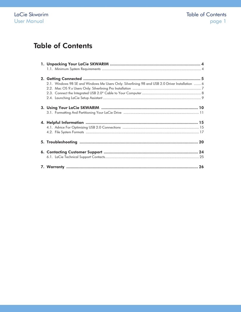 LaCie Skwarim 301080 User manual