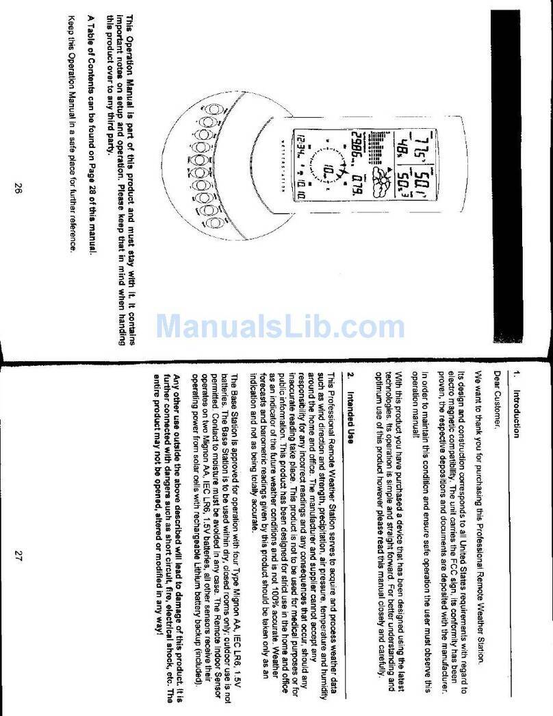 La Crosse Technology WS-2210 Operation manual La Crosse Technology WS-2210 Operation manual