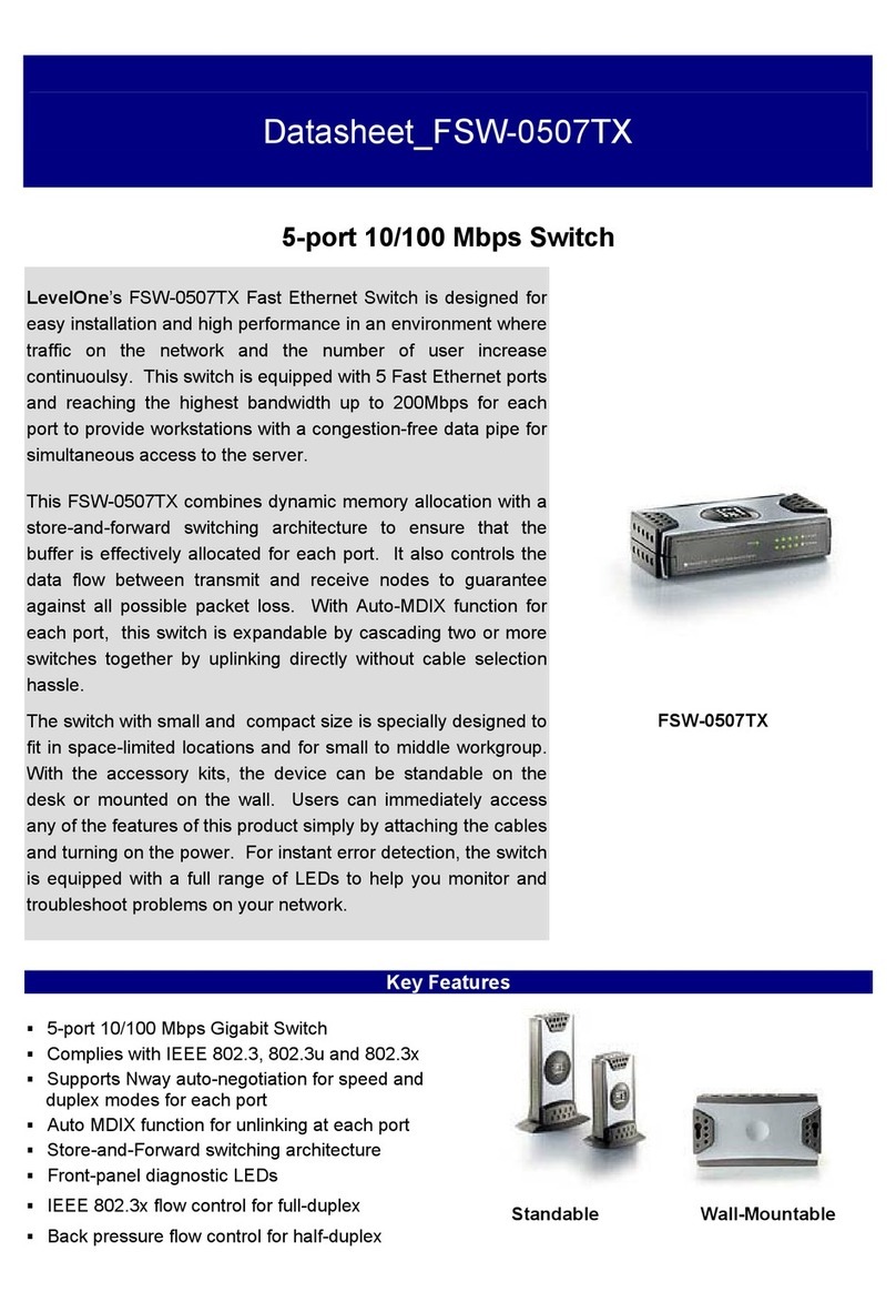 LevelOne FSW-0507TX User manual LevelOne FSW-0507TX User manual