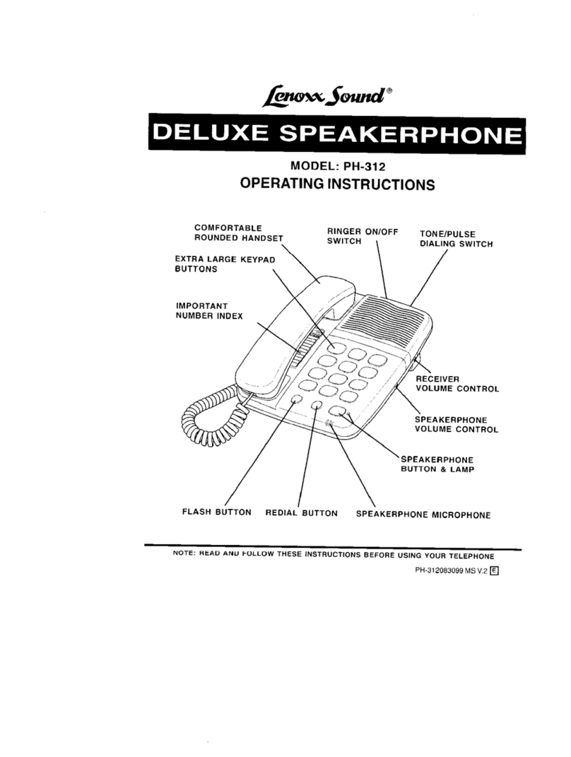 Lenoxx PH-312 operating instructions