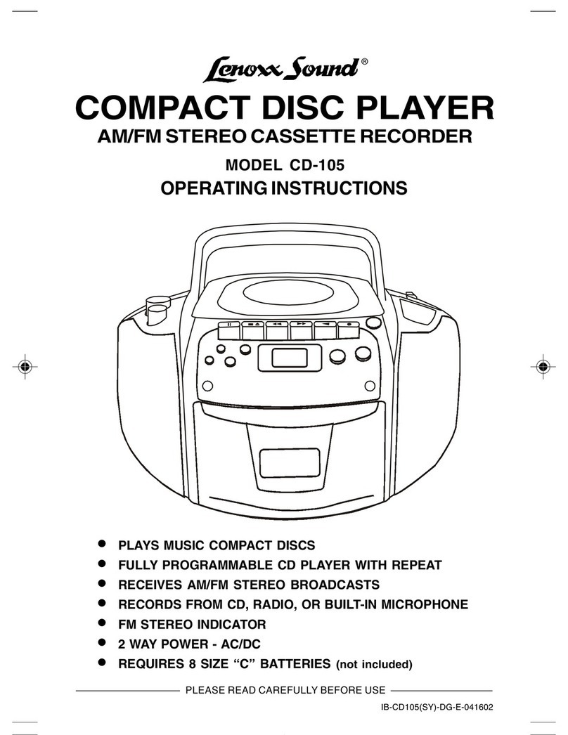 Lenoxx CD-105 operating instructions