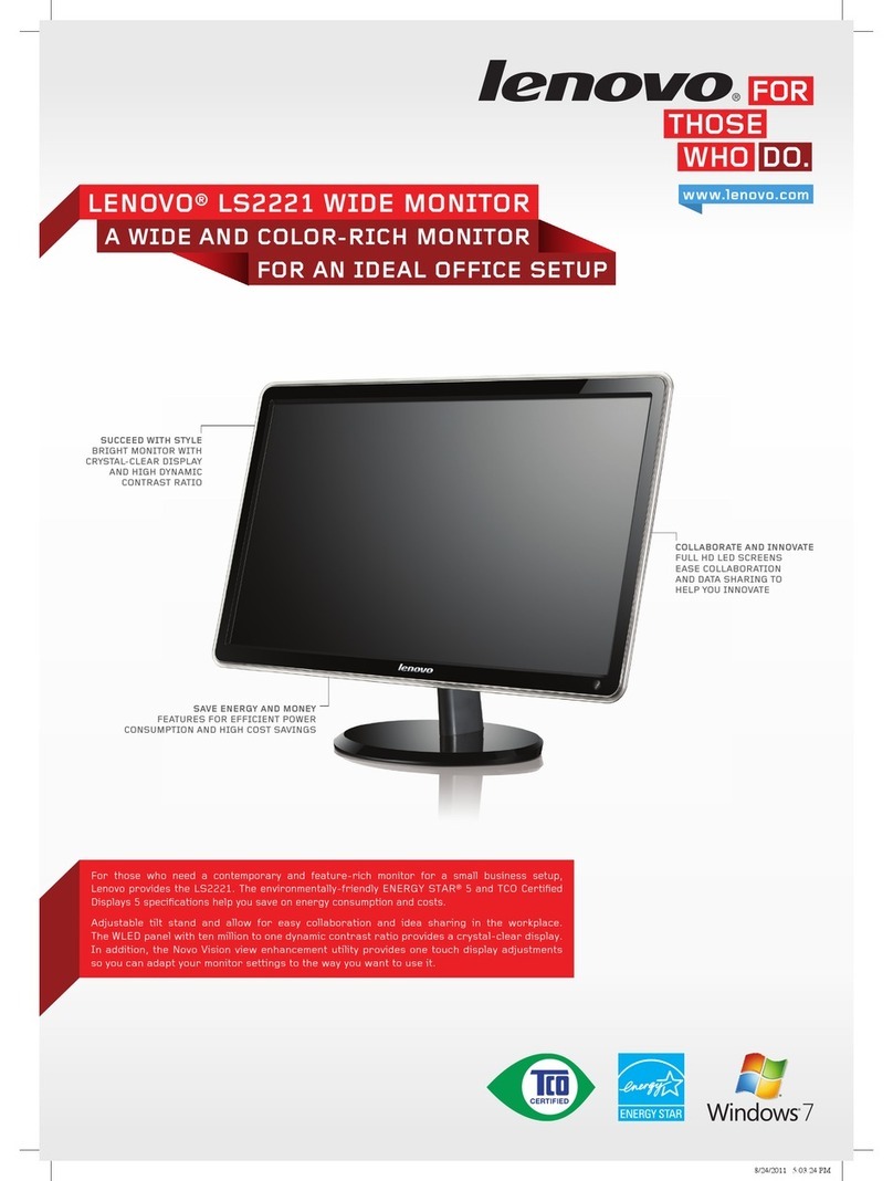 Lenovo ThinkVision LS2221 quick start