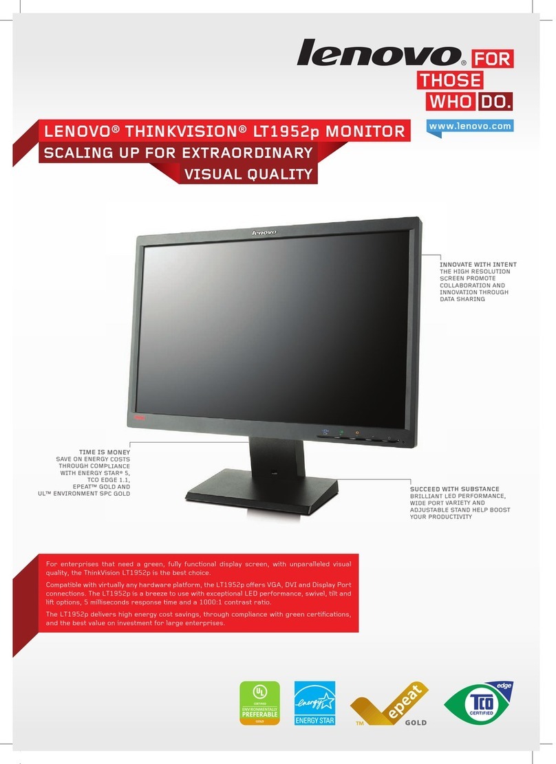 Lenovo ThinkVision LT1952p Wide User manual