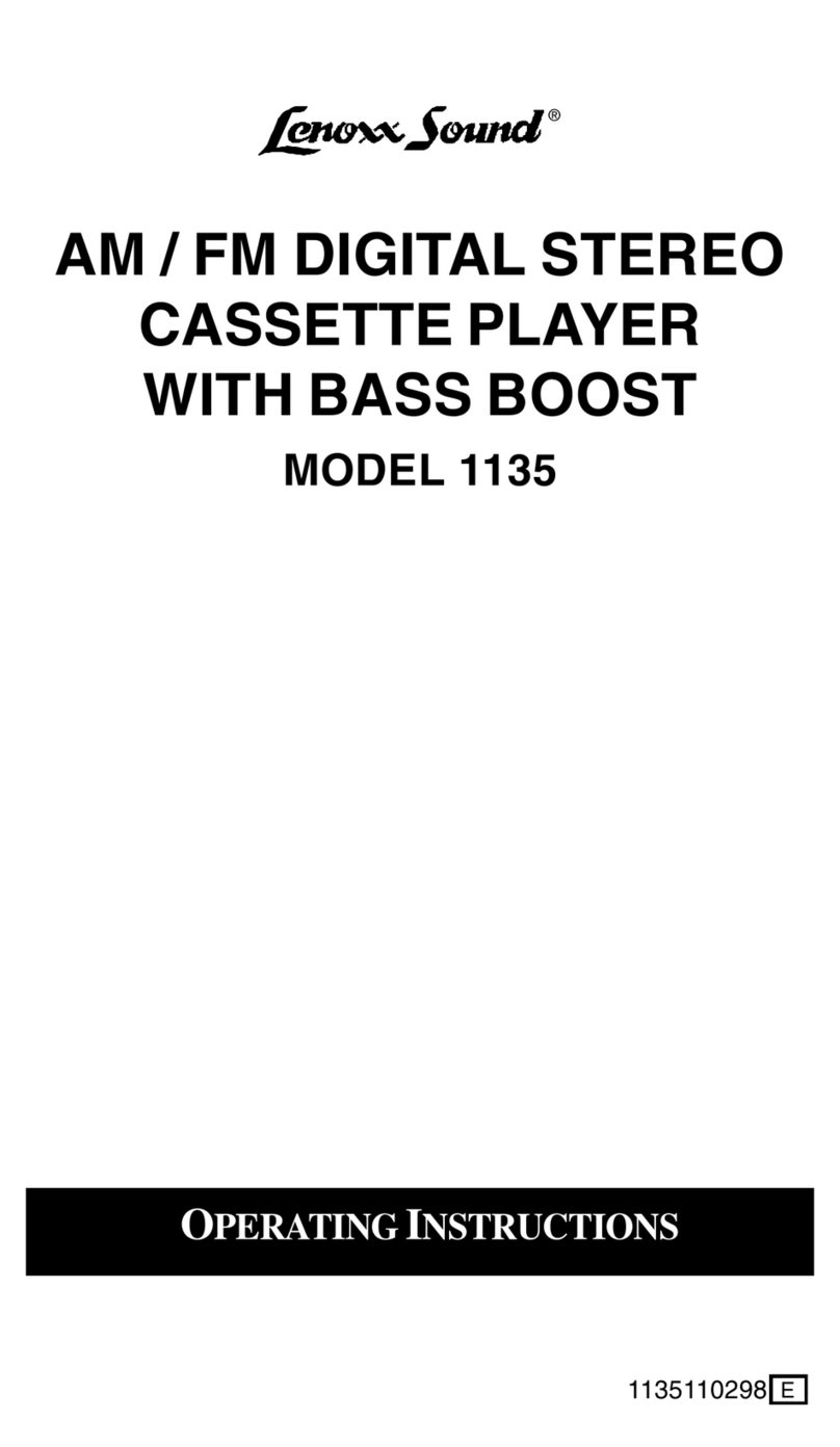 Lenoxx 1135 operating instructions