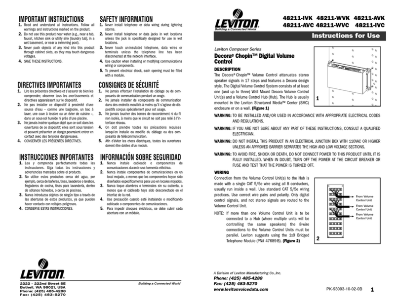 Leviton 48211-AVC Instructions for use