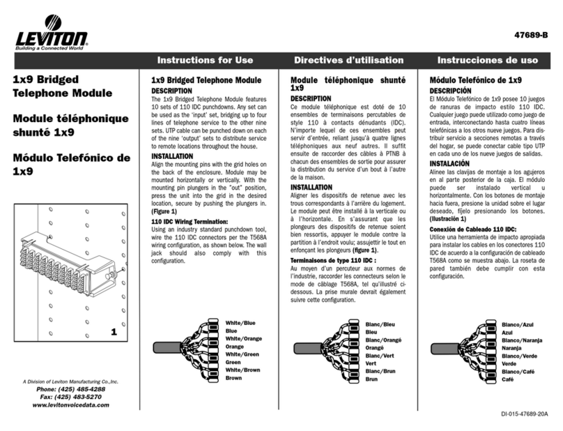 Leviton 47689-B User manual
