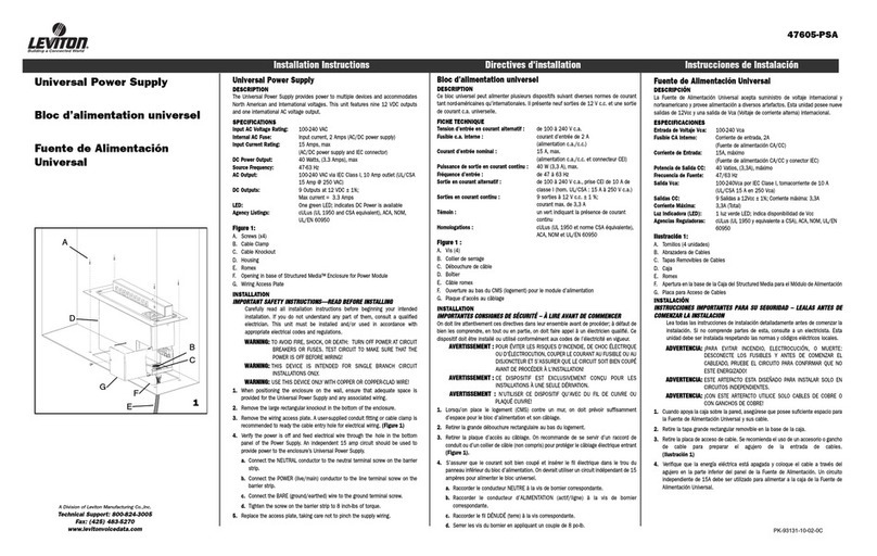 Leviton 47605-PSA User manual
