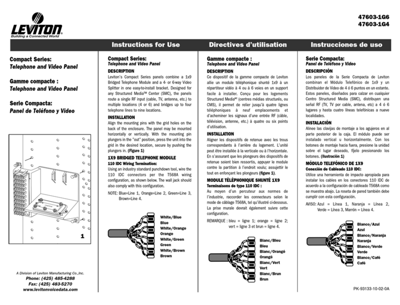 Leviton 47603-1G4 User manual
