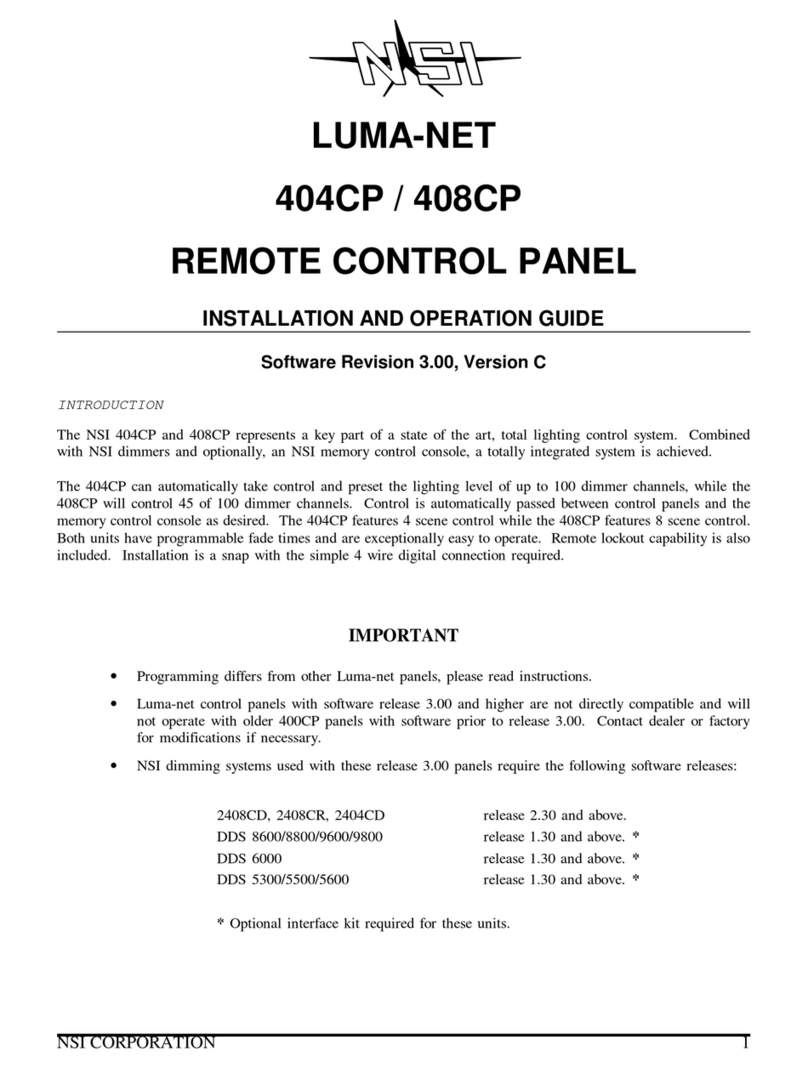 NSI 404CP Installation and operation guide