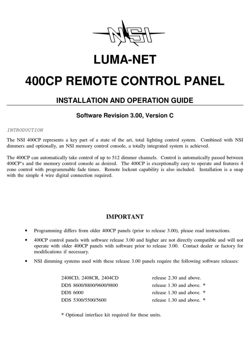 NSI LUMA-NET 400CP Operating instructions